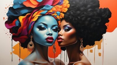 ai generated, women, artwork, digital art, colorful, beauty, painting