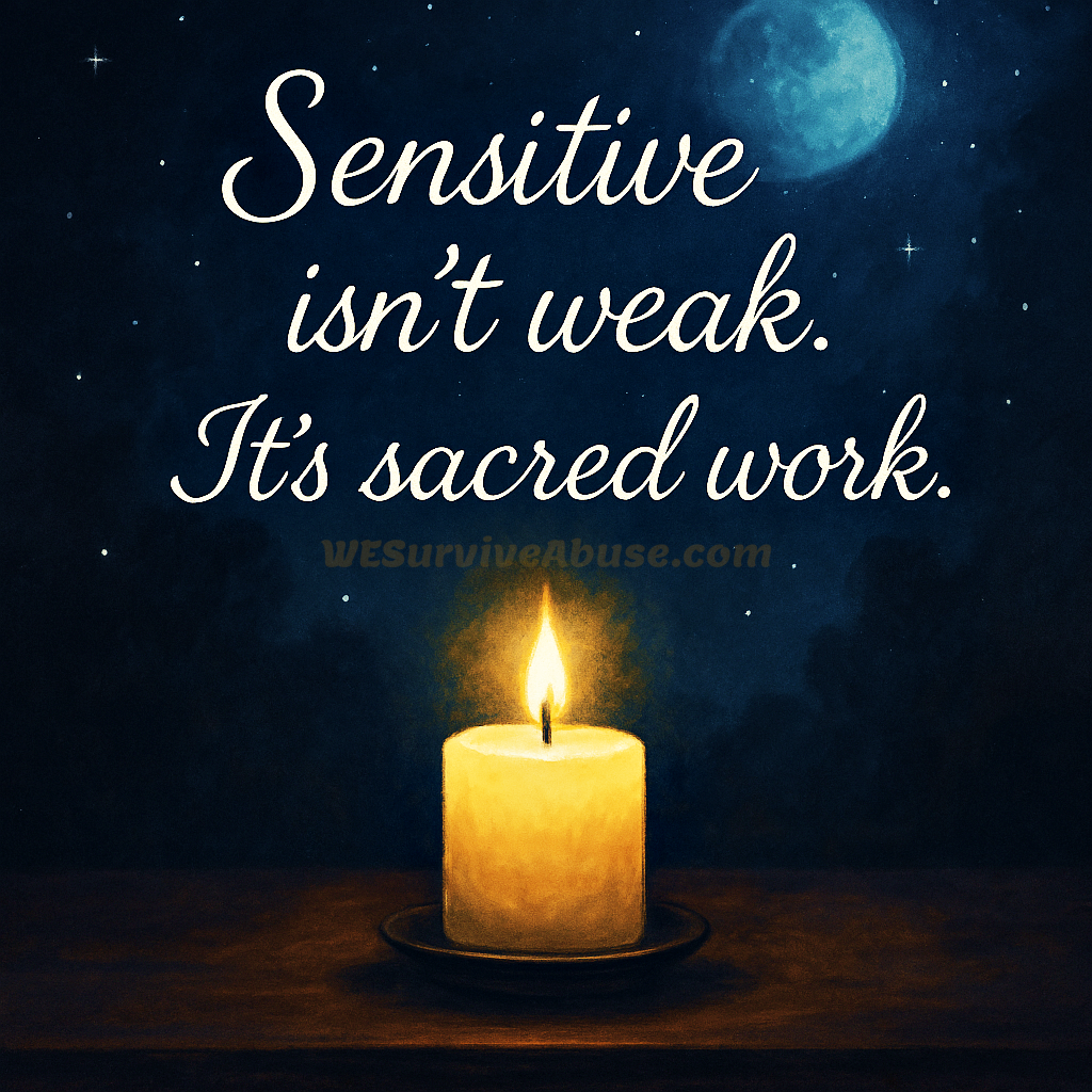 Sensitive Isn’t Weak—It’s Sacred Work Sensitive Isn’t Weak—It’s Sacred Work