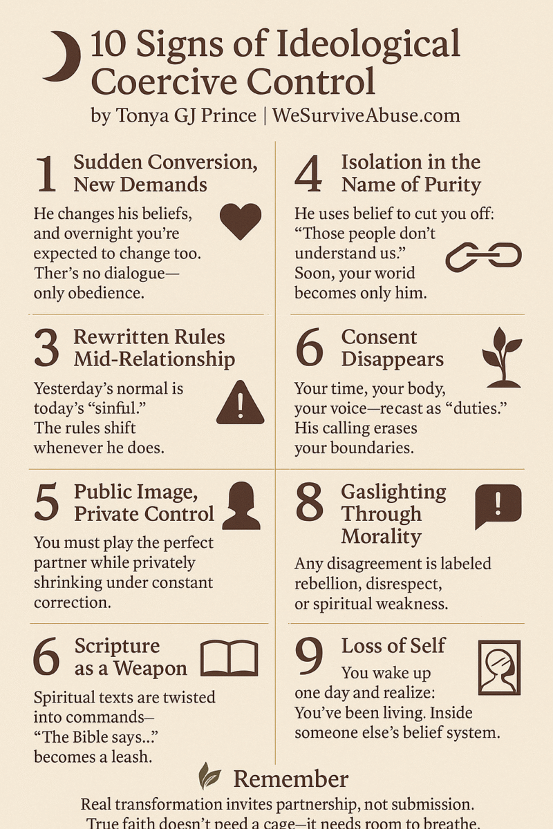 My Partner Suddenly Changed His Beliefs or Lifestyle and Now Demands That I Change Too. Is That Normal?”