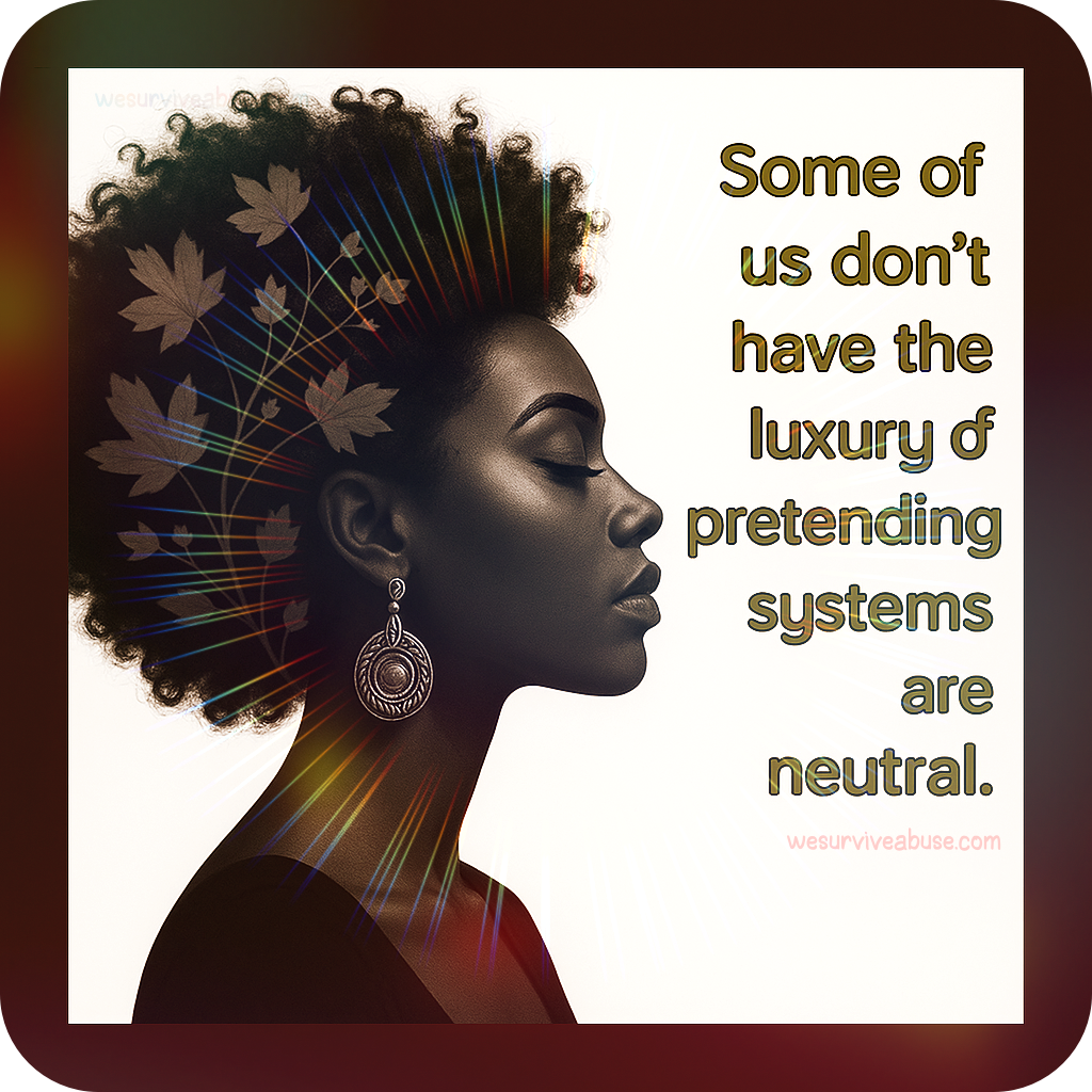 Some of Us Can’t Pretend Institutions Are Harmless