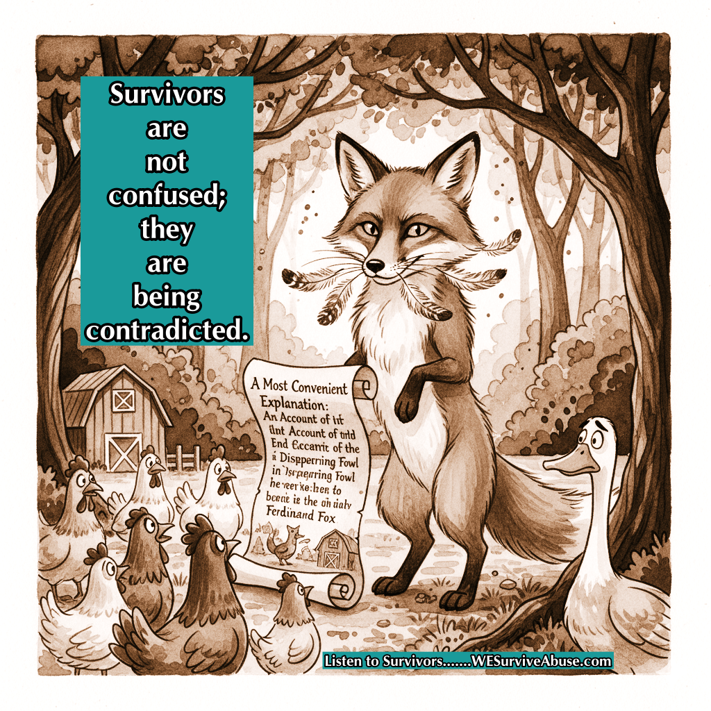 When the Mask Matters More Than the Truth, Survivors Are Asked to Disappear