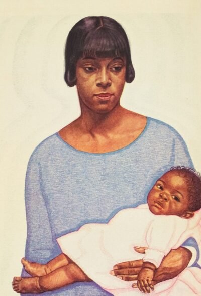 Woman holding a baby in her arms