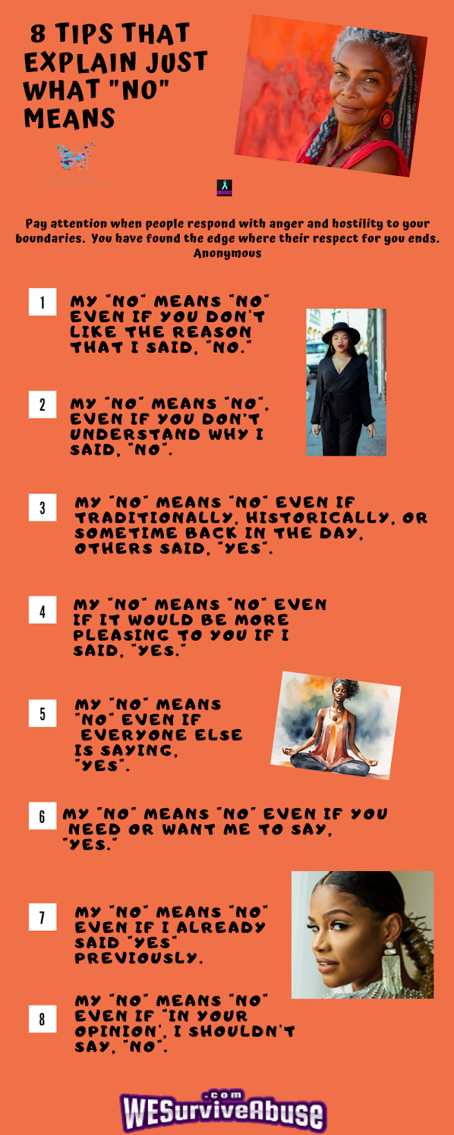 An Infographic Explanation of the Word “No” (infographic) w/ audio